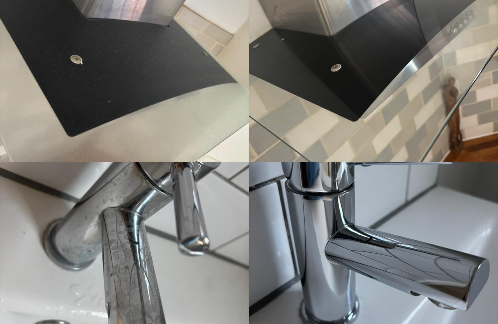 Clean bathroom fixtures